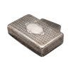 Starožitná stříbrná tabatěrka s gravírováním a monogramem