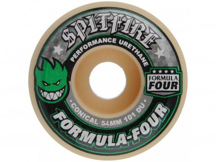 SPITFIRE FORMULA FOUR GREEN PRINT 101DURO CONICAL 54MM