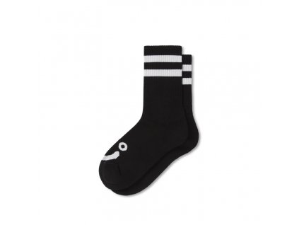 Polar Skate Co F23 Rib Socks Happy Sad Black 1 896x896