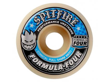spitfire formula four conical full wheels 54mm 99duro blue