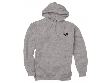 antiz clothing sweatshirt hooded owl heather grey