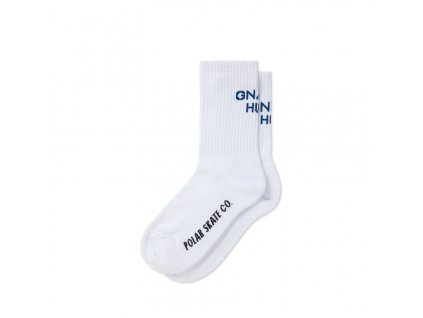 Polar Skate Co W23 Rib Socks Gnarly Huh White Blue 1 896x896