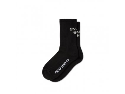 Polar Skate Co W23 Rib Socks Gnarly Huh Black 1 896x896