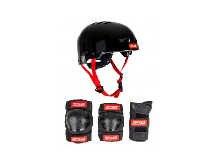 tony hawk junior protective set skateboard pad set black red
