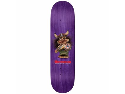 real hermann stene trolldom 8 5 skateboard deck purple