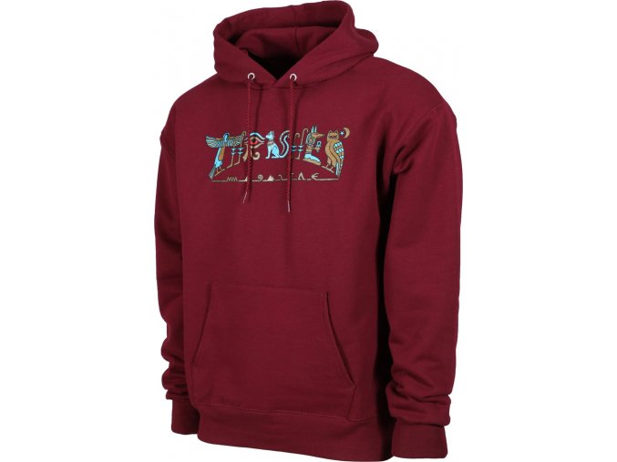 thrasher hieroglyphic hoodie maroon