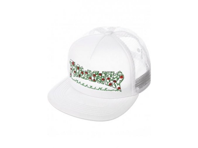 Thrasher Caps Roses Mesh white Vorderansicht 600x600