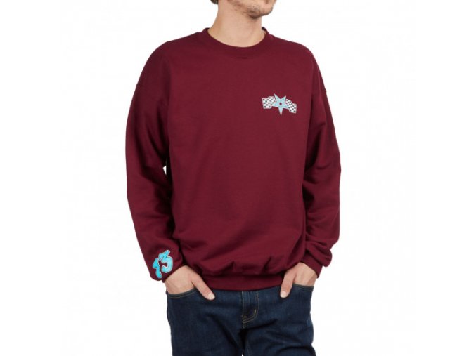THRASHER RACING CREWNECK MAROON