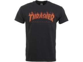 thrasher flame halftone t shirt black
