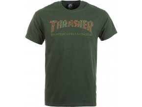 thrasher davis t shirt forest green