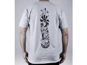 šedé tričko zadná strana