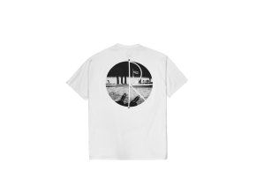 Happy sad fill logo tee white 2