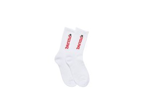 STAR SOCKS WHITE RED
