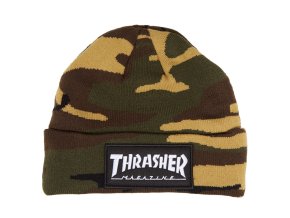 THRASHER LOGO PATCH BEANIE CAMO