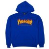 THRASHER FLAME HOOD ROYAL BLUE