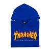 THRASHER FLAME HOOD ROYAL BLUE