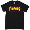 Thrasher Flame Logo Black T Shirt