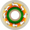 Bones X Formula V6 Wide Cut Runny Bunny Skateboard Wheels White 56mm 99a 1