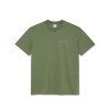 Polar Skate Co SP25 Contrast Tee Stroke Logo Moss Green 1