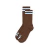 Polar Skate Co W25 Rib Socks Happy Sad Brown Blue 1