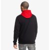 DC REBEL HALF ZIP HOODIE BLACK/RED