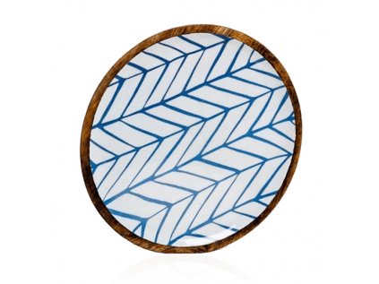 Talíře 0005 190 kulaty servirovaci talir z mangoveho dreva kolekce greece