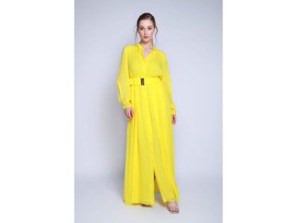 Dlouhé žluté šaty Pinko