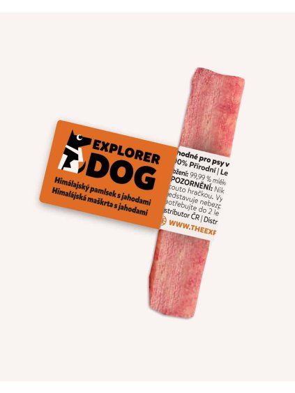 Himalájský sýrový pamlsek pro psy s jahodami Explorer Dog