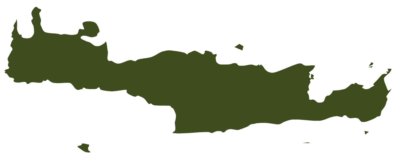 Mapa Kréty s vyznačenou vesnicí Agios Stefanos na jihovýchodě