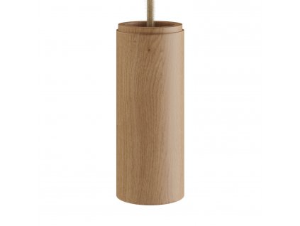 závesná lampa s textilným káblom a dreveným tienidlom tub e14 vyrobené v taliansku