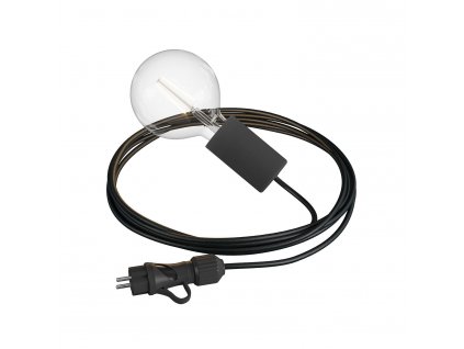 eiva snake elegant prenosná vonkajšia lampa 5m textilný kábel vodeodolná objímka ip65 a zástrčka 5