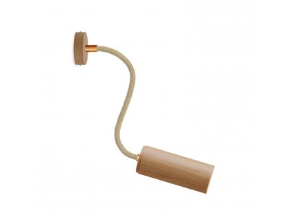 fermaluce flex 30 bodové svietidlo s tienidlom tub e14 drevená mini rozeta
