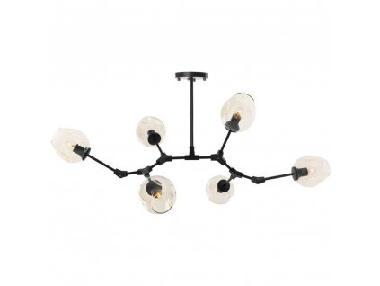 eng pl Pendant lamp MODERN ORCHID 6 black amber 130 cm 47 1