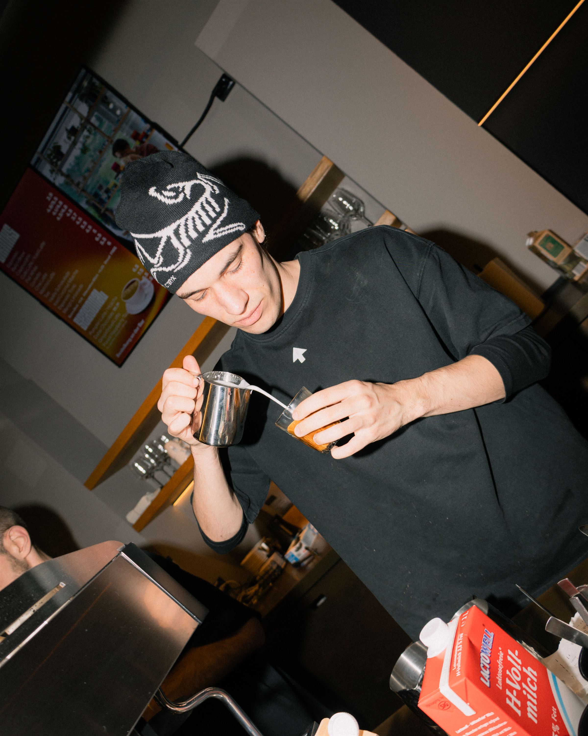 A The Miners barista at work