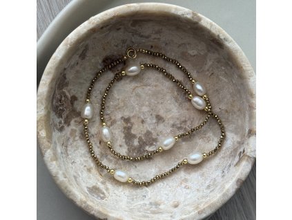 Náhrdelník - Golden Pearl Classic