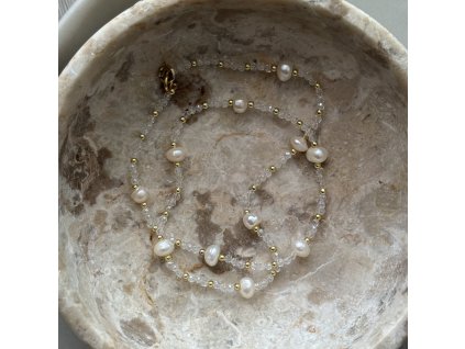 Náhrdelník - Crystal Pearl Glow