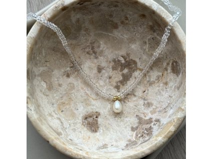 Náhrdelník - One Pearl Crystal Drop