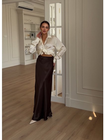 Hnědá sukně Silky
