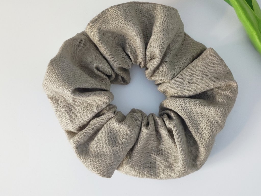 M-es lenvászon scrunchie hajgumi
