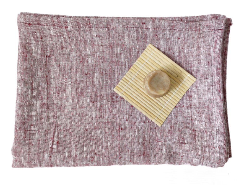 melánzs bordó lenvászon törölköző