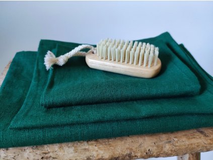 zöld lenvászon törölköző szett