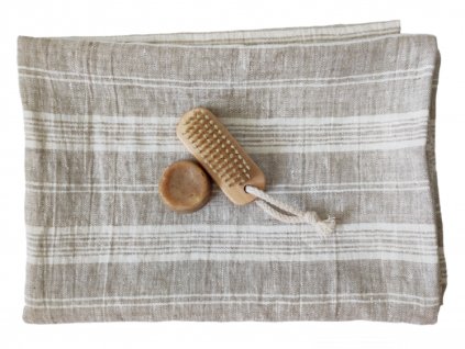 drapp csíkos lenvászon törölköző