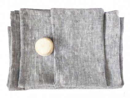 szürke len törölköző szett