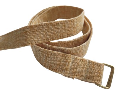 Len textil női öv - sárga