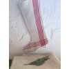 piros csíkos textil karácsonyi dísz