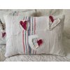 farmouse párna téli dekoráció patchwork szívekkel