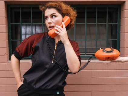 371 2 damsky bluzon edice 2 cerveno cerny vel 42