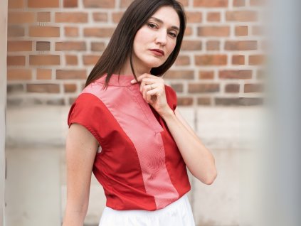 419 4 damska polokosile edice 2 bilo cervena vel 38