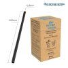 Ekologická slamka Ocean Straw ⌀8 mm x 200 mm– čierna 200 kusov - papierový dispenzer