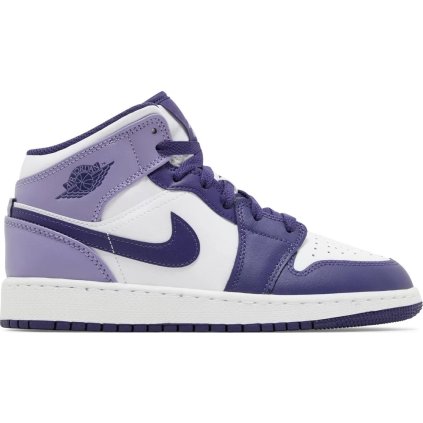 Air Jordan 1 Mid White Sky J Purple (GS)